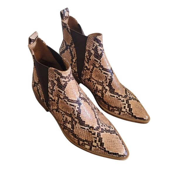 Steve Madden Jumble Cognac Snake Booties Size 7 NWT - Picture 4 of 8